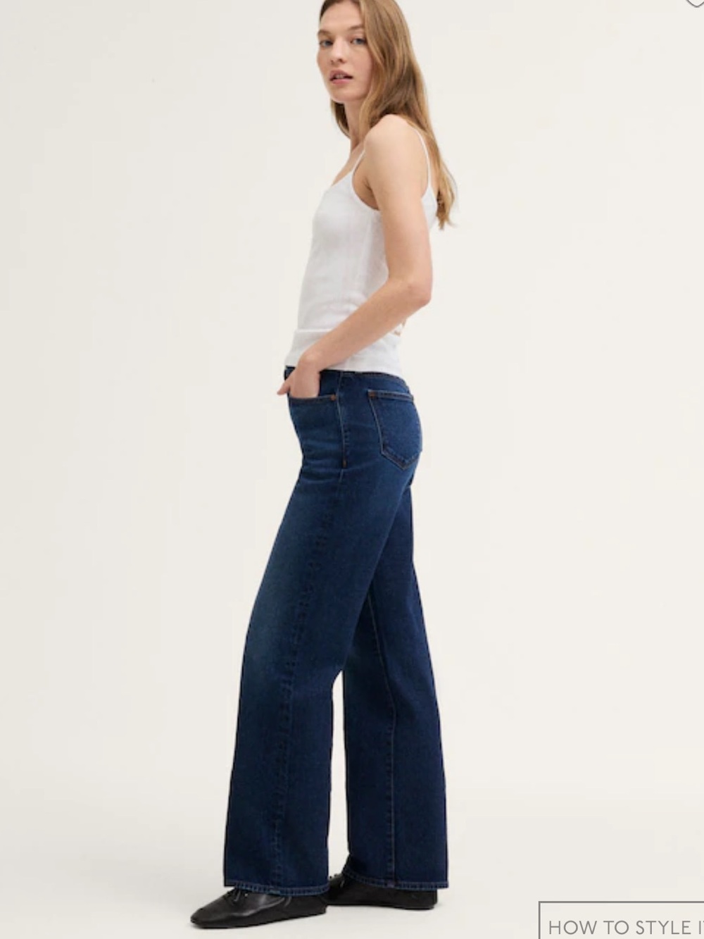 Madewell The Perfect Vintage Wide-Leg Jean - Dark Blue